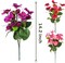 6 Bundles Artificial Hibiscus Flowers for Planters Fake Plants Outdoor Fake Flowers for Front Porch Garden Spring Decor
